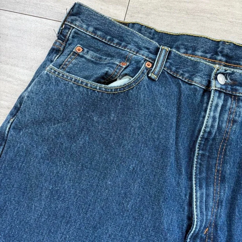 Levis 550 Relaxed Fit Blue Denim Jeans Mens 40x32 00550-4886